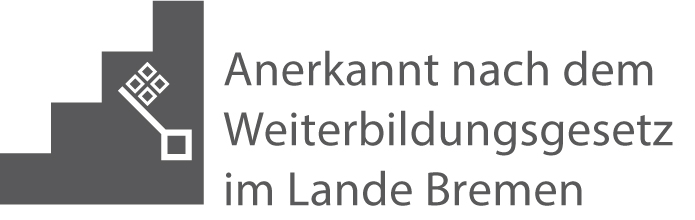 Logo Anerkannt nach dem Weiterbildungsgesetz Bremen